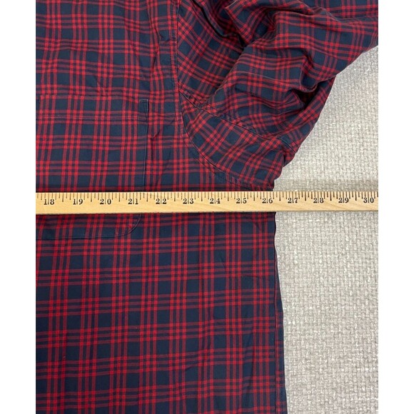 Duluth Trading Co. Wrinklefighter Shirt Mens XL Blue Red Plaid Long Sleeve 92105 - Picture 5 of 8